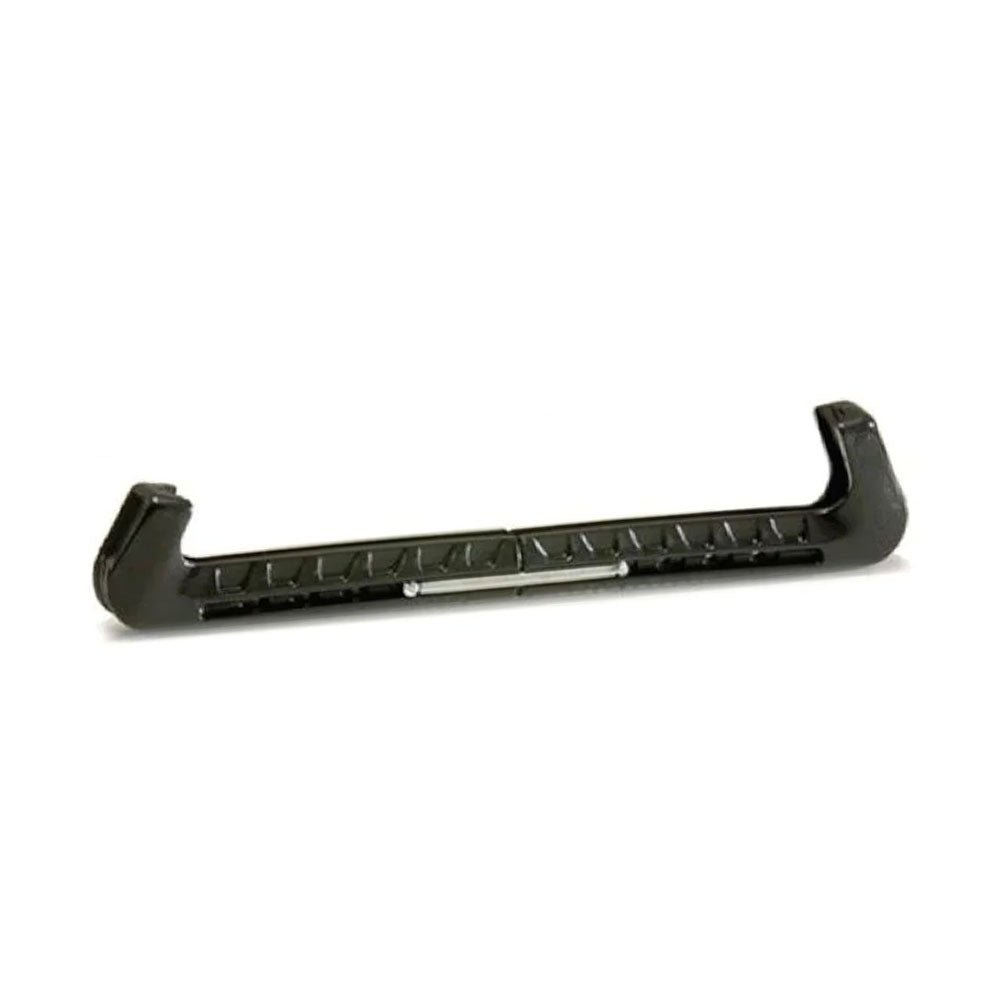 StayBent Blade Guards by Guardog fitted to a short track speed skating blade, illustrating blade care and rust prevention