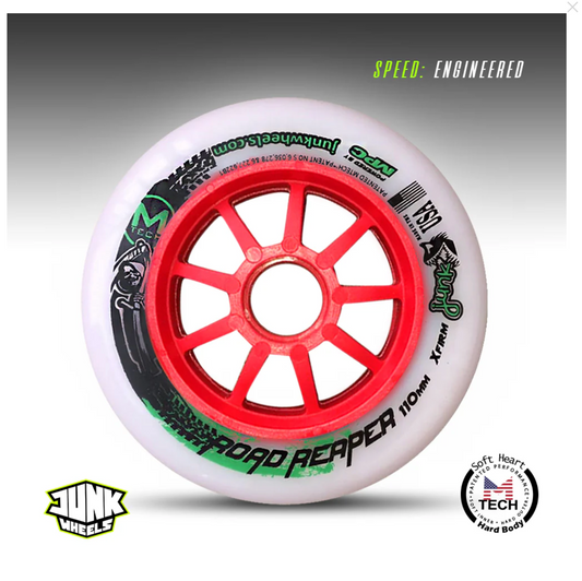 JUNK Road Reaper 110 XFirm inline speed wheels for a guide to training wheels versus race wheels