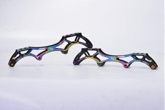 LiveLica Aerolite 4x90 inline speed skating frame, a light low four wheel platform suited to junior racers