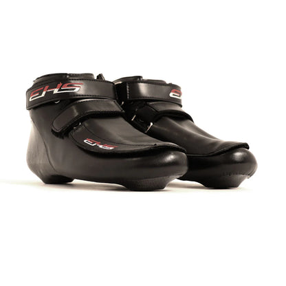 EHS short track boots, heel detail
