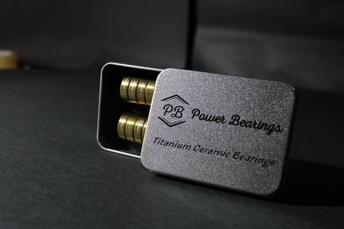 Power Bearings Gold Titanium Ceramic skate bearings