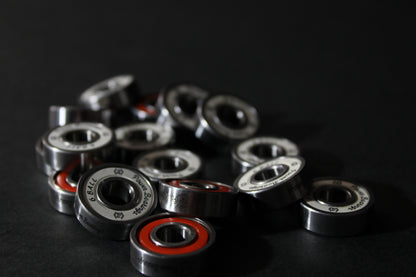 Power Bearings Super 6-Ball steel bearings, close up