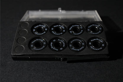 Power Bearings Blackening skate bearings, detail