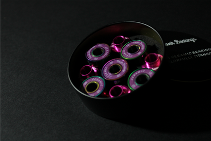 Power Bearings Colorful Titanium Ceramic skate bearings, detail