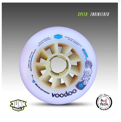 JUNK Voodoo XXFirm wheels, close up of urethane