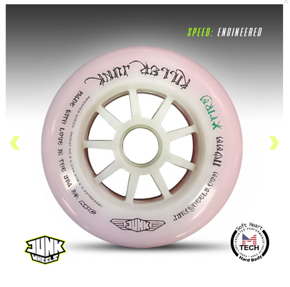Killer JUNK 110mm XFirm inline skate wheels, detail
